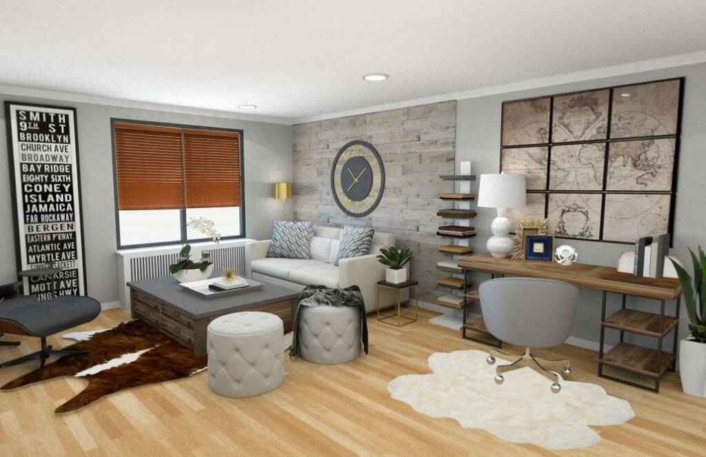 Rustic Modern Decor Living Room before &amp; after Modern Rustic Living Room Design Line