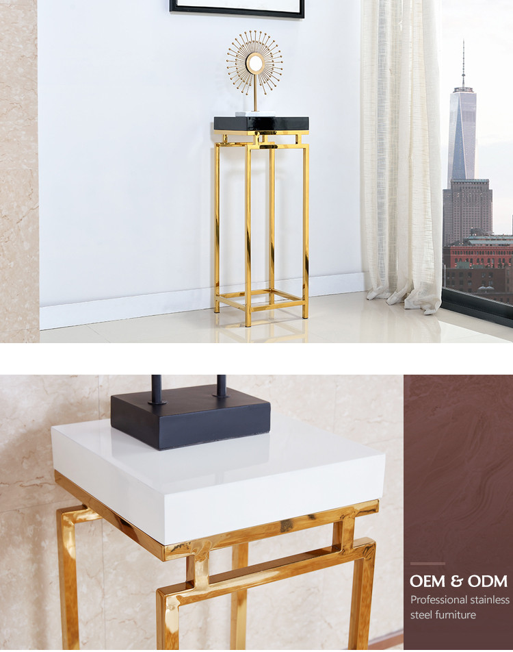 Side Table for Bedroom Modern Stainless Steel Tall Side Tables for Living Room Gold Steel Bedroom Furniture Hall Side Table View Stainless Steel Tall Side Tables Jinxinran