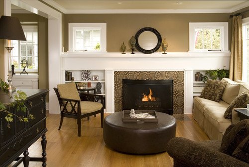 Traditional Living Room Fireplace Evergreen Custom Residence Fireplace Design Options