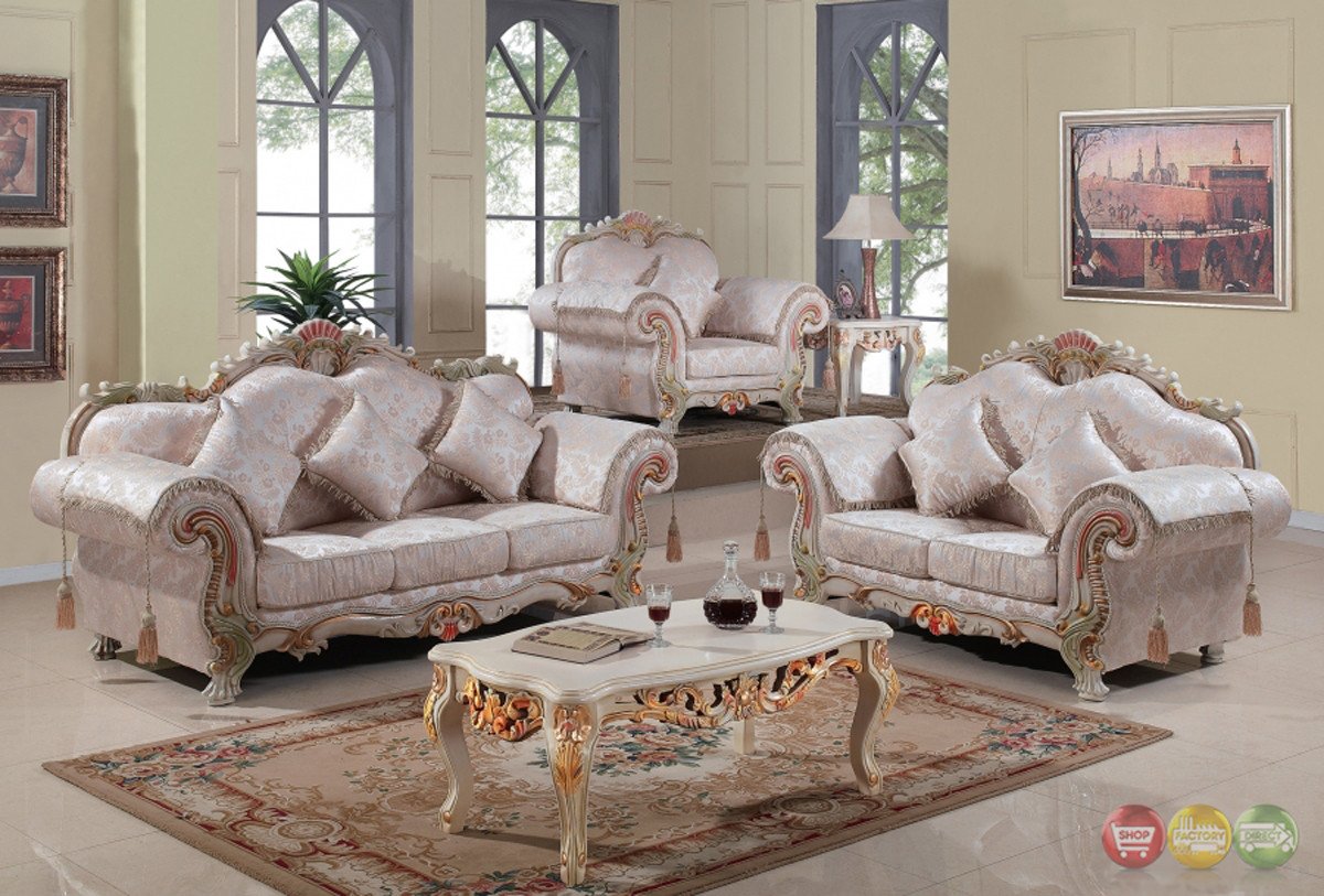 Traditional Living Room Furniture Luxurious Traditional Victorian formal Living Room Set