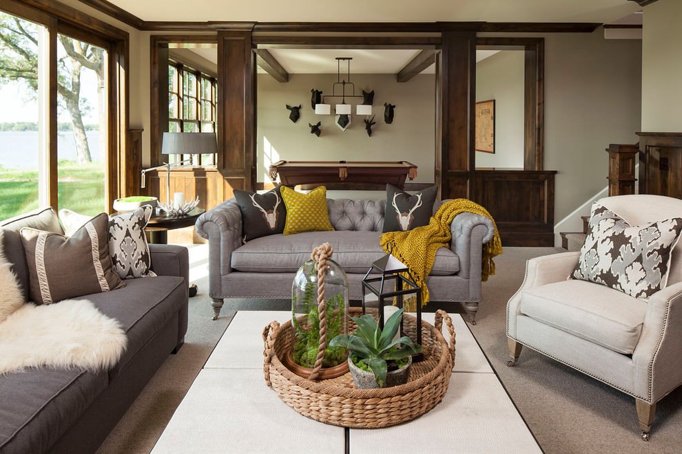 Traditional Living Room Gray 24 Gray sofa Living Room Furniture Designs Ideas Plans