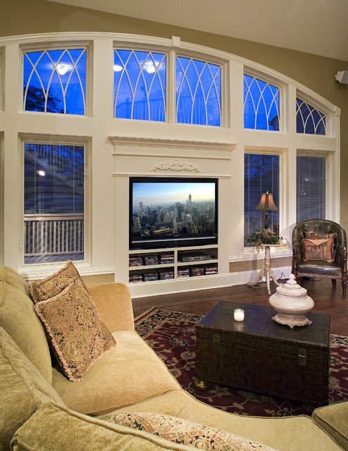 Traditional Living Room Tv Tv Wall Glass Traditional Living Room Other by