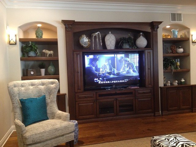 Wall Units Traditional Living Room Entertainment Centers and Wall Units