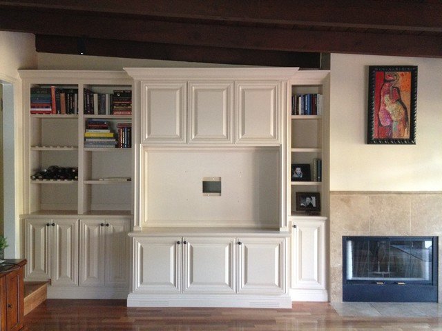 Wall Units Traditional Living Room Entertainment Centers and Wall Units